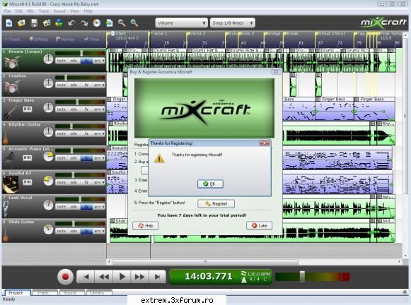 acoustical mixcraft v4.1 (build 89) is an affordable audio and midi recording studio that enables